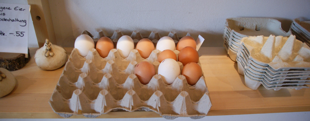 Fresh eggs from free ranging chickens