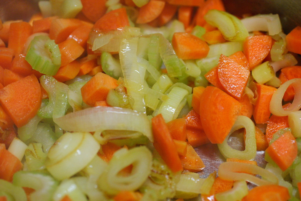 Cook the veggies together