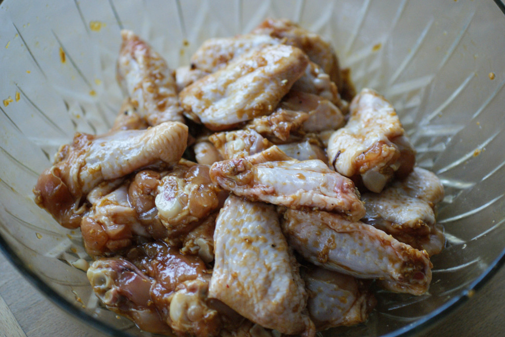 Marinating the wings