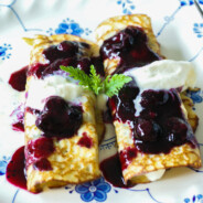 Paleo Blueberry Breakfast Crepes