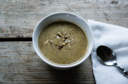 Roasted Broccoli and Spinach Soup